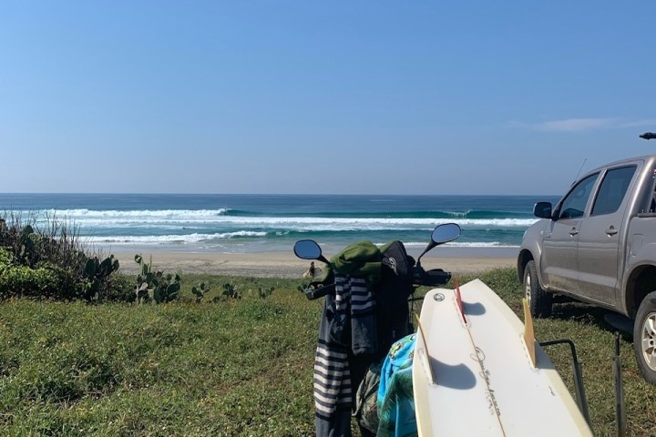 a person standing on a beach